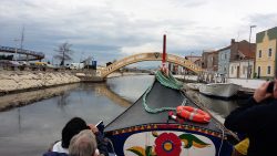 View of Aveiro canal from Gondola boat