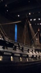 Salvaged 17th century warship inside Vasa Museum