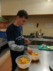 Bidzot prepares the mushrooms