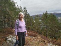 Elizabeth surveys the views over Loch Ness