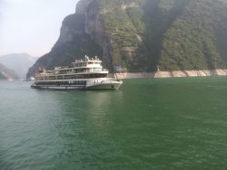 Passing boats on the Yangtze River