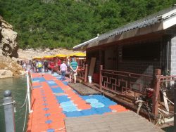 Boats (Sampans) by the side of the Goddess Stream