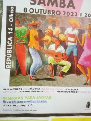 Poster for Samba evening in Olhao